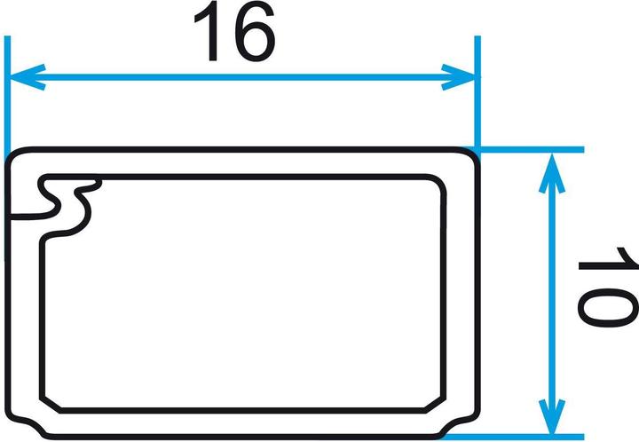 Actual product image Inofix Plasfix 16x10mm with hinged lid (Duct, 200 cm)