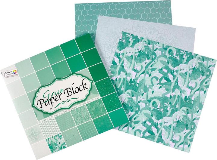 Actual product image Grafix Craft cardboard, 30 sheets - Green (30 x)
