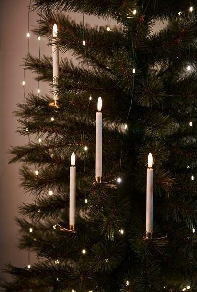 Actual product image Sirius LED tree candle Sille, 4 pieces, White matt (4 x)