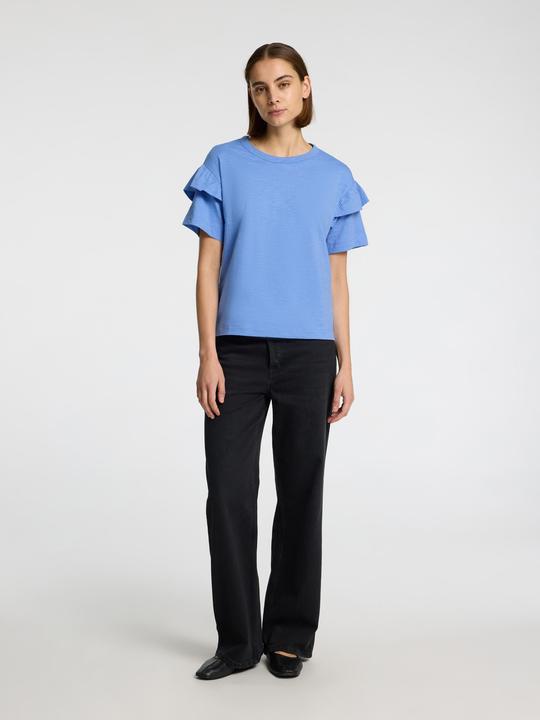 Actual product image Selected Femme Bio-Baumwolle Rüschen T-Shirt (M)
