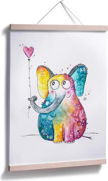 Produktbild Trenddeko Elefant mit Herz (30 x 40 cm)