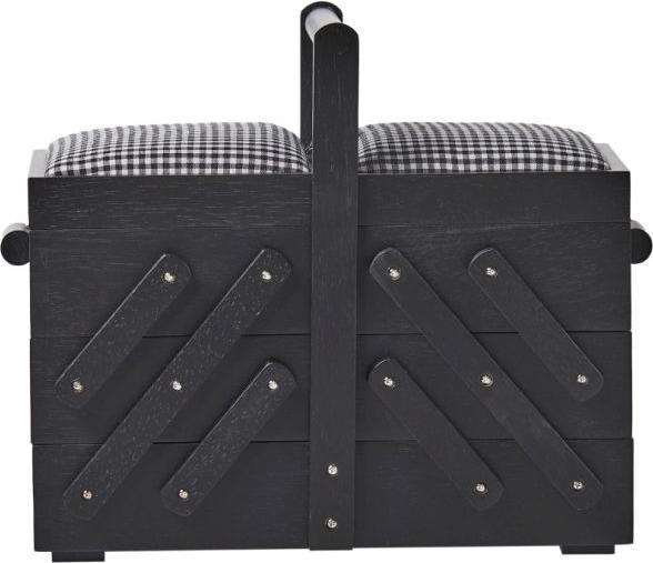Immagine prodotto Prym Scatola da cucito in legno M nero con tessuto