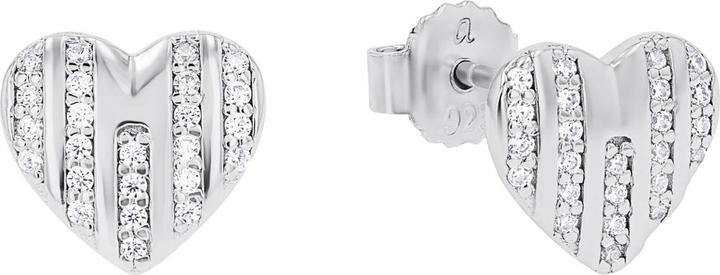 Produktbild S.Oliver Ohrschmuck für Damen, 925 Sterling Silber, Zirkonia synth. | Herz (Silber 925)