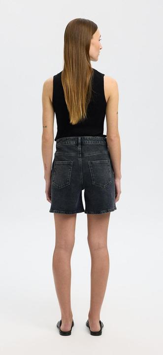Produktbild Selected Femme Schwarze High Waist Jeansshorts (36)