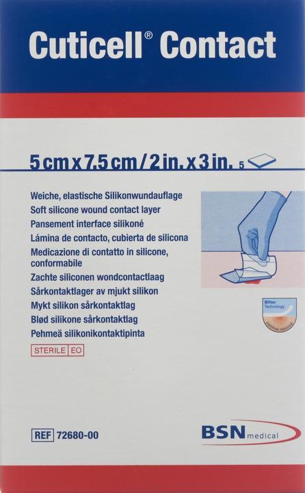 Actual product image BSN Contact Silikonwundauflage 5x7.5cm (5 x)
