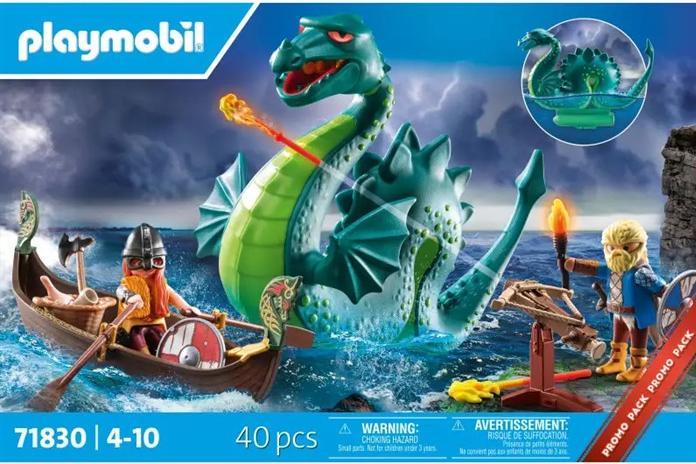 Productafbeelding Playmobil Viking met zeemonster (71830, Playmobil Geschiedenis)