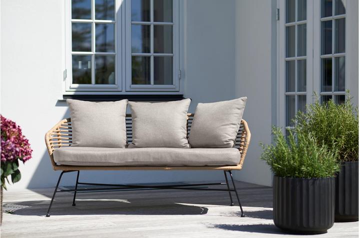 Produktbild Schou Loungesofa Kaja, 2 Sitzplätze, Schwarz/Nature