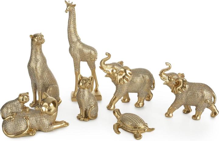 Produktbild Eurofirany Panther - Haris Dekorative Figur mit einem kleinen strukturellen Muster, Gold 8 x 11 x 26 cm