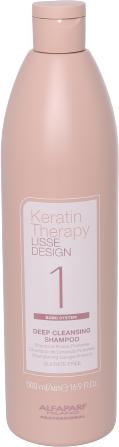 Actual product image Alfaparf Lisse Design Keratin Therapy Deep Cleansing Shampoo 500 ml (500 ml, Liquid shampoo)