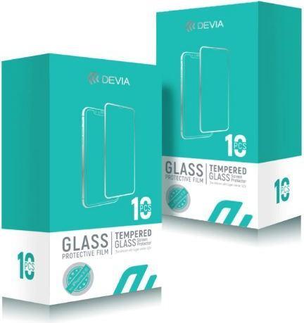 Immagine prodotto Devia Vetro temperato a visione totale (10 pezzi/supporto) iPhone XS Max (6,5) chiaro (10 Pezzo/i, Apple iPhone XS Max)