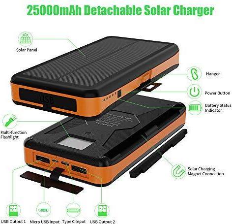 Produktbild X-dragon Solarpowerbank (25000 mAh, 92.50 Wh)