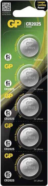 Actual product image GP Batteries Lithium Cell (5 pcs., CR2025, 160 mAh)