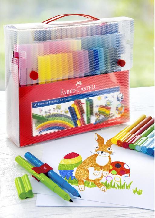 Image du produit Faber-Castell Connecteur pour stylo à pointe feutre (Multicolore, 80 x)