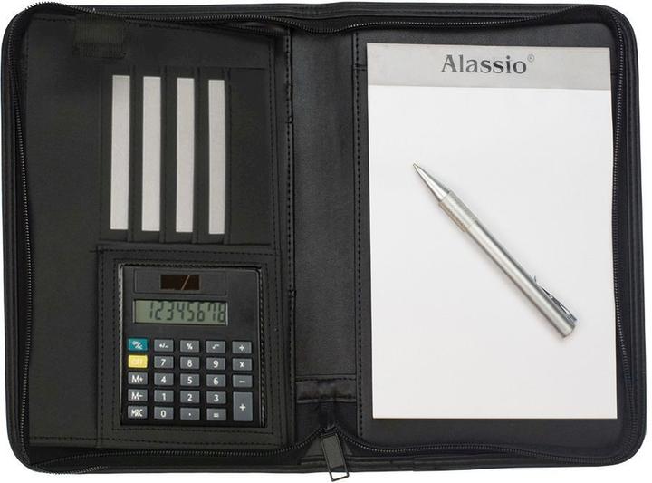 Produktbild Alassio Reissverschlussmappe A5 Corniglia 24x18x3,5cm Lederimitat schwarz (A5, 1 x)
