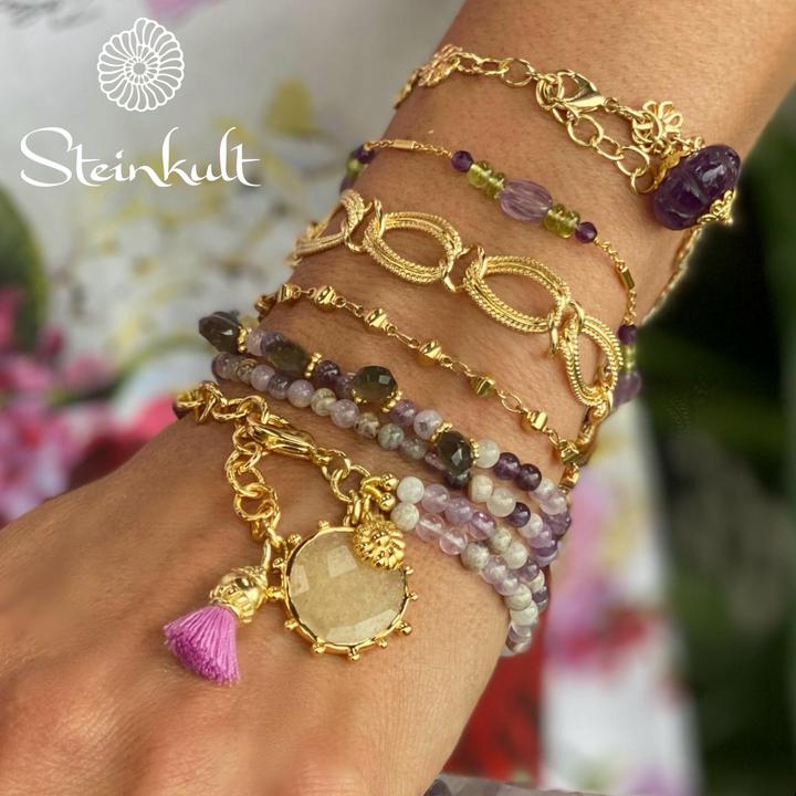Image du produit Steinkult Bracelet doré "Lana (20 cm, Laiton doré 18 carats)