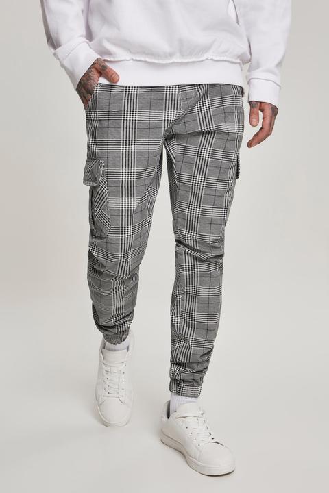 Urban Classics AOP Glencheck Cargo Jog Pants