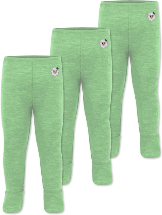 Normani 3er Pack Baby Merino Hose mit Füssen - 9541