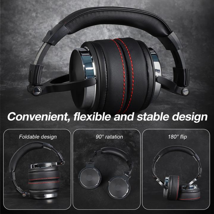 Actual product image OneOdio Pro-60 DJ Over Ear Headphones Wired Stereo Black High-Resolution Audio Foldable, Sc (ANC, Cable)