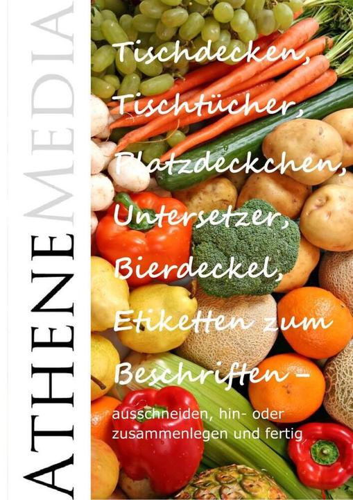 Produktbild Tischdecken, Tischtücher, Platzdeckchen, Untersetzer, Bierdeckel, Etiketten zum Beschriften (Hoffmann, 2014)