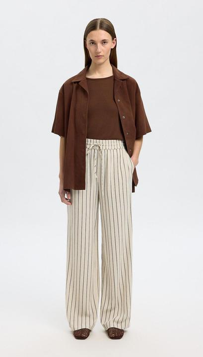 Image du produit Selected Femme Slfviva-Gulia Hw Striped Sun Pant Noos (34)