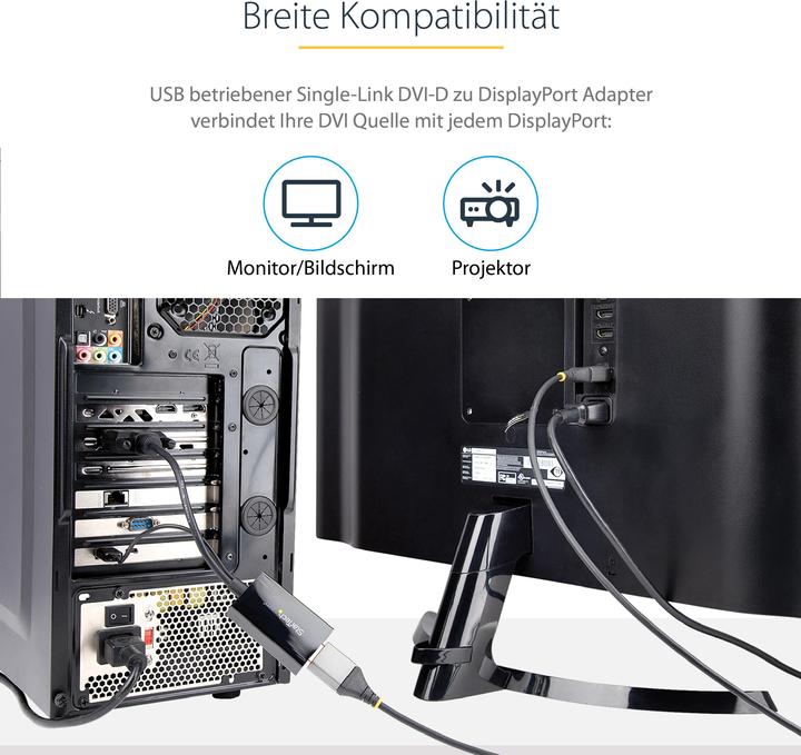Produktbild StarTech Dvi To Displayport Adapter (DVI, 5.80 cm)