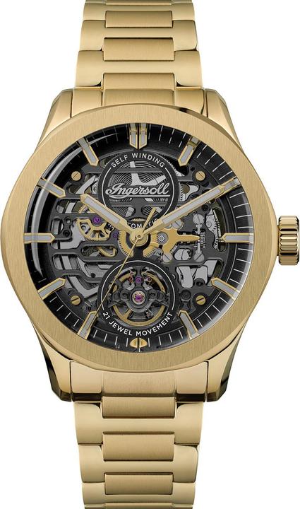 Produktbild Ingersoll 1892 Ingersoll I16702 Herrenuhr Ingersoll Bronc Automatic 44mm 5ATM (Skeleton-Uhr, 44 mm)