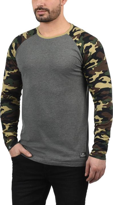 Immagine prodotto Solid Cajus Maglietta A Manica Lunga Top Camouflage Da Uomo Con Girocollo Con Stampa In Cotone 100% (M)