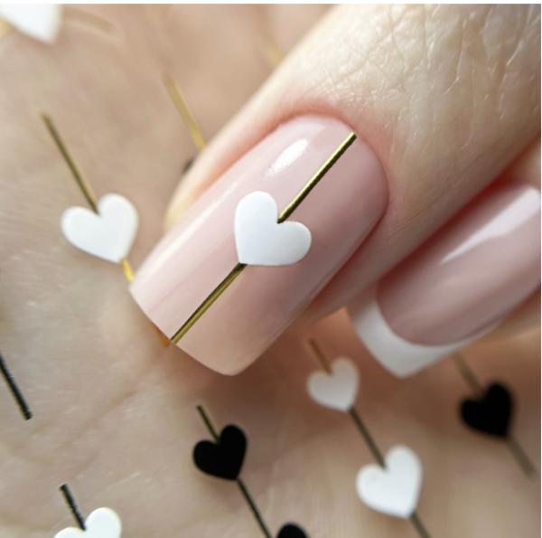 Actual product image Nagellack24 Nail Art Sticker Selbstklebend Herze