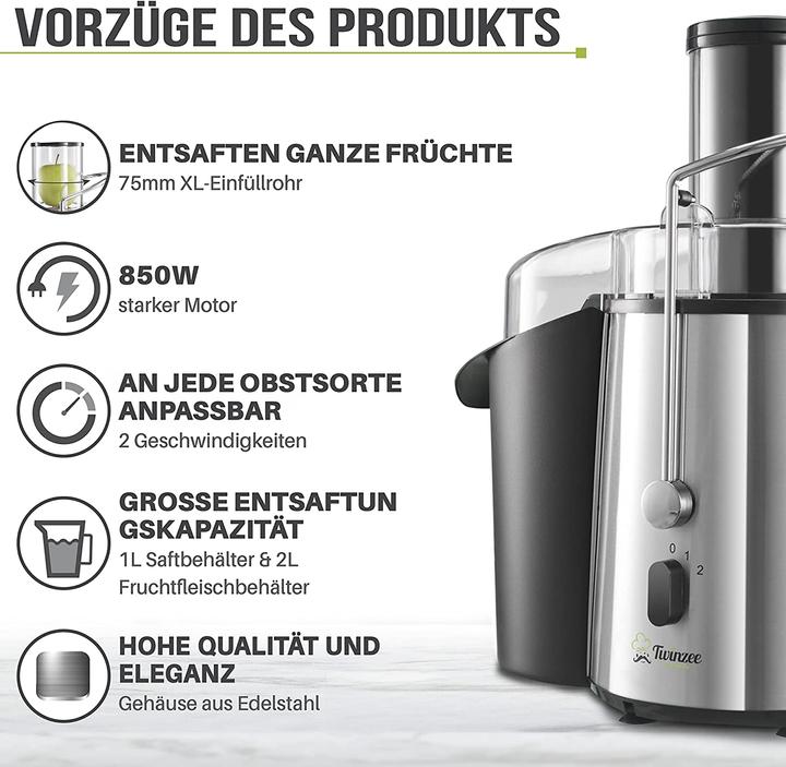 Produktbild Twinzee Zentrifugal Entsafter, 850W