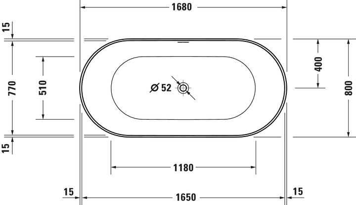Produktbild Duravit DuraKanto Badewanne (292 l, 170 cm, 80 cm)
