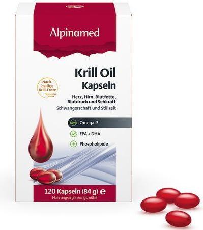 Actual product image Alpinamed Krill Oil Capsules (120 Piece, Capsules, 140 g)