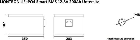 Immagine prodotto Liontron LX Smart 12.8V 200Ah artico (12.80 V, 200 Ah)