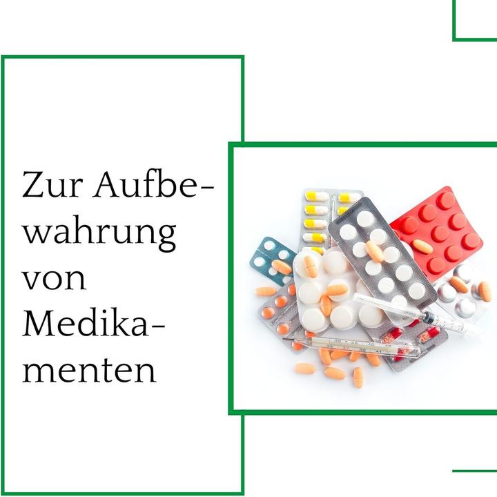 Actual product image Novaliv 2er Set Medikamenten Organizer gross Hausapotheke - 25 x 16 cm ANTHRAZIT GRAU mit Abtrennung (25 x 16 cm)