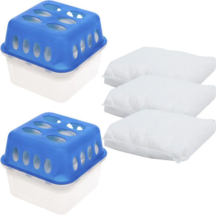 Produktbild Casativo Luftentfeuchter-Box mit 3er-Nachfüllpack Granulat-Beutel, 2er-Set (2 x)
