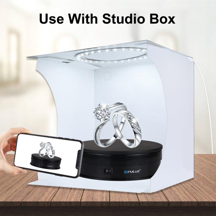 Actual product image Puluz 360° Electric turntable (Further accessories)