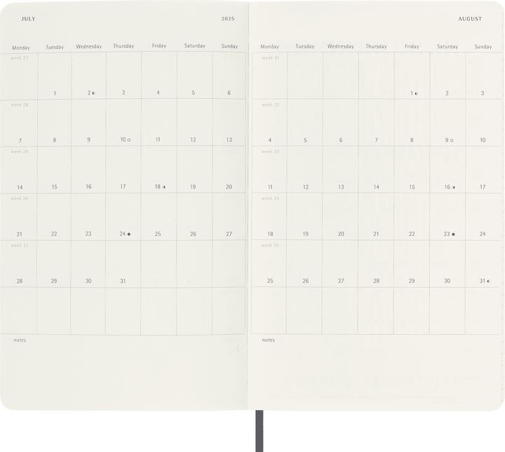 Produktbild Moleskine Notizkalender (A5, Englisch)