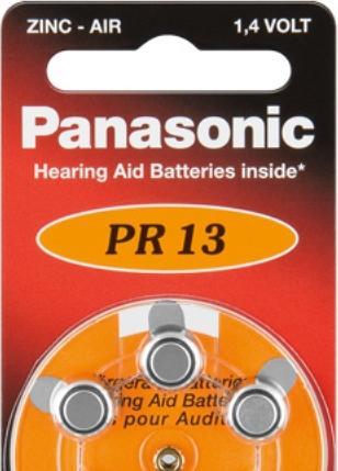 Produktbild Panasonic Hörgeräte Batterien PR13 (6 Stk., PR48, 310 mAh)