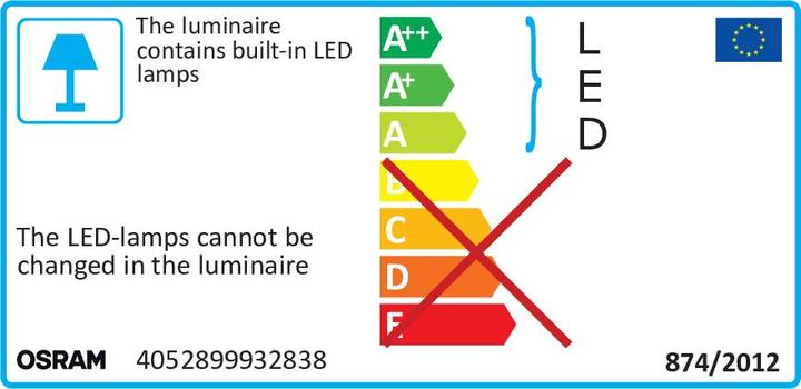 Label énergétique Siteco COMBILITE LED-F Barre lumineuse à LED 1180x25mm 18W 3000K (1800 lm)