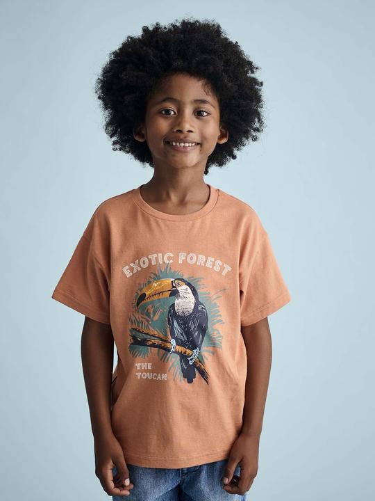 Produktbild Vertbaudet Jungen T-Shirt mit Tierprint, Recycling-Baumwolle (92)