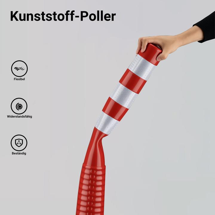 Actual product image Wiltec 2x barrier posts Ø20x75cm barrier post mobile barrier bollard flexible