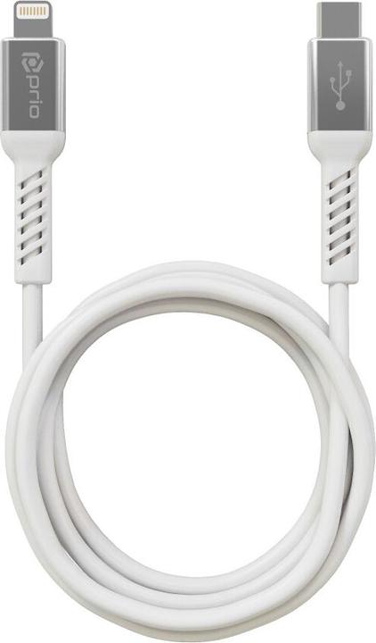 Actual product image prio Charge & Sync USB C to Lightning Mfi -certified 2 m white (2 m)