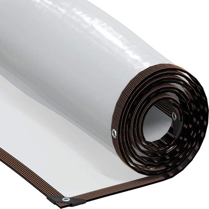 Actual product image VidaXL Transparent tarpaulin with eyelets 6x12 m polyethylene transparent tarpaulin (600 x 1200 cm)