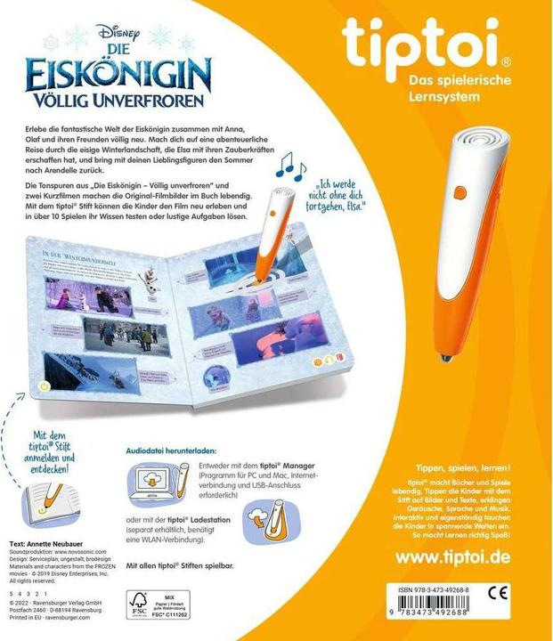 Immagine prodotto tiptoi Disney Die Eiskönigin - H22 (Tedesco, Annette nuovo agricoltore, 2022)