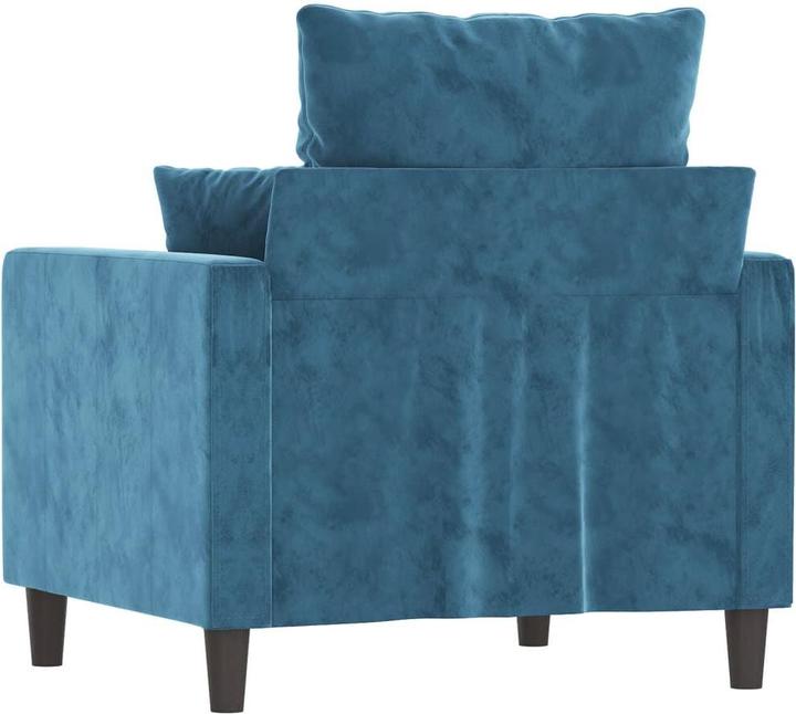Immagine prodotto VidaXL Poltrona blu 60 cm in velluto,Colore: Blu,Materiale: Velluto (100