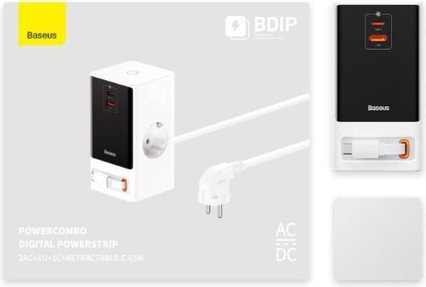 Image du produit Baseus Barrette d'alimentation numérique PowerCombo (65 W)