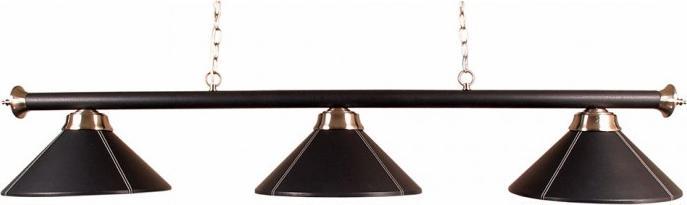 Image du produit Billiardstore Lampe de billard London Deluxe 3 x similicuir noir