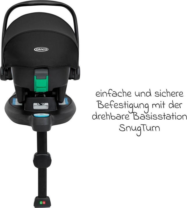 Actual product image Graco SnugLite i-Size Babyschale inkl. SnugTurn Base (Baby car seat, ECE R129/i-Size Standard)