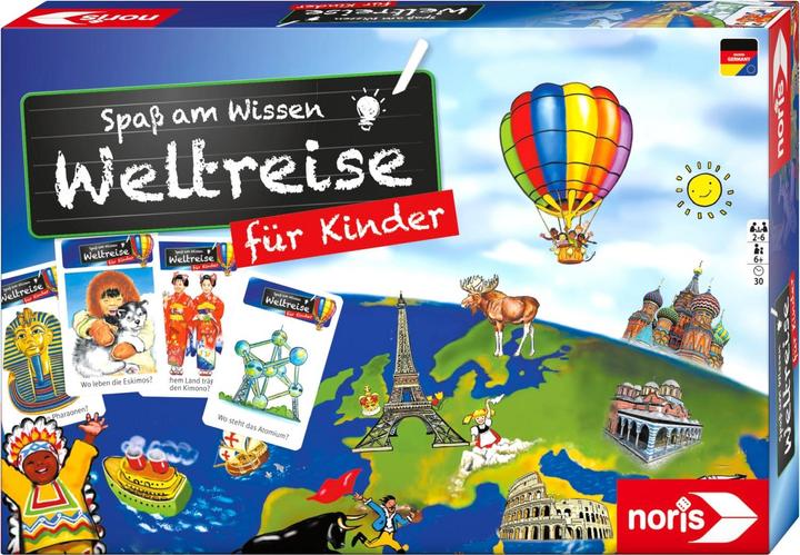 Noris NOR71908 - Spass am Wissen: Weltreise für Kinder, für 2-6 Spieler, ab 6 Jahren (DE-Ausgabe) (Deutsch)