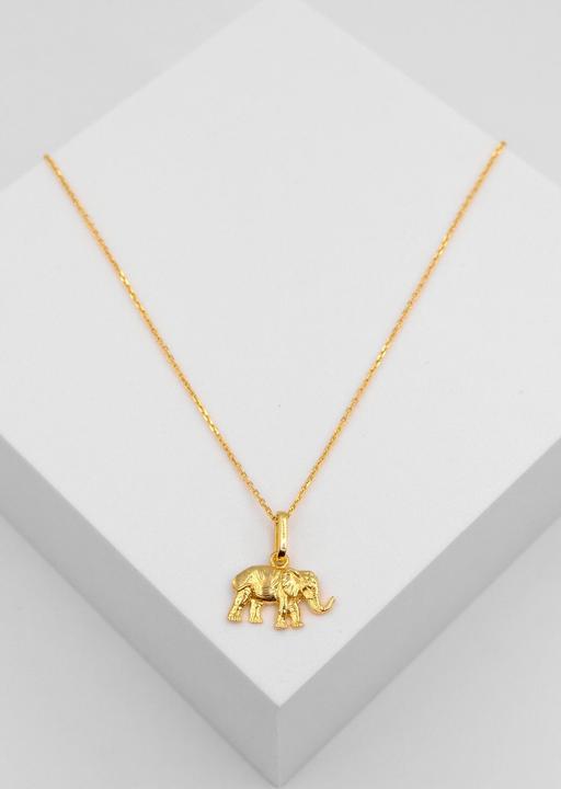 Image du produit Muau Pendant elephant yellow gold 750, 17x15mm (Or jaune 750/18K)