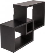 Image du produit Ootb Étagère murale en bois noir, lot de 2 (17 x 13 x 9 cm)